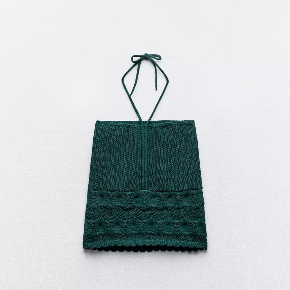 Zara Dark Green Knit Top